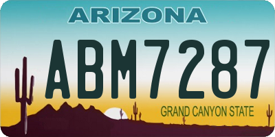 AZ license plate ABM7287