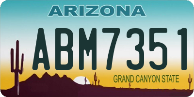 AZ license plate ABM7351