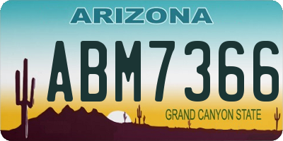 AZ license plate ABM7366