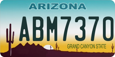 AZ license plate ABM7370