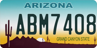AZ license plate ABM7408