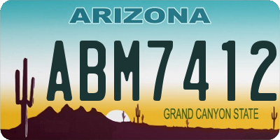 AZ license plate ABM7412