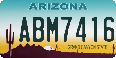 AZ license plate ABM7416