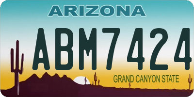 AZ license plate ABM7424