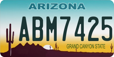 AZ license plate ABM7425