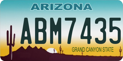 AZ license plate ABM7435
