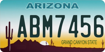 AZ license plate ABM7456