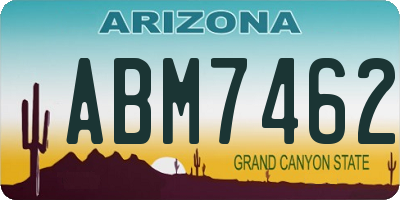 AZ license plate ABM7462