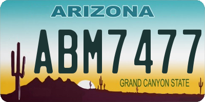 AZ license plate ABM7477