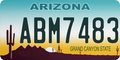 AZ license plate ABM7483