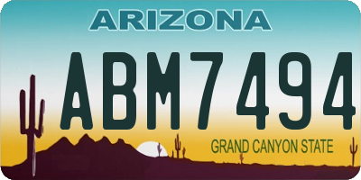 AZ license plate ABM7494