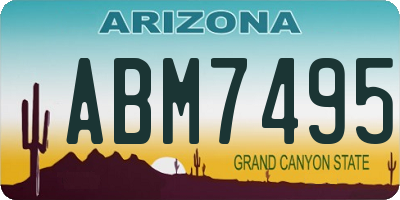 AZ license plate ABM7495