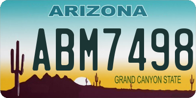 AZ license plate ABM7498