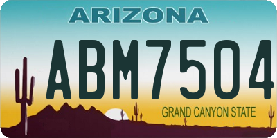 AZ license plate ABM7504