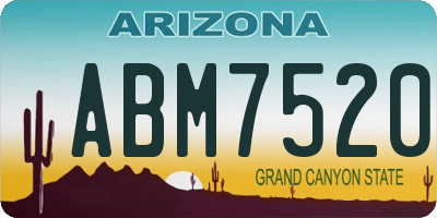AZ license plate ABM7520