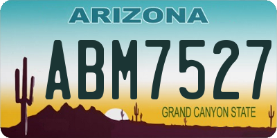 AZ license plate ABM7527