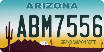 AZ license plate ABM7556