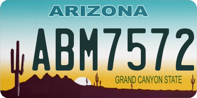 AZ license plate ABM7572