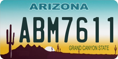 AZ license plate ABM7611