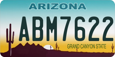 AZ license plate ABM7622