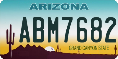 AZ license plate ABM7682