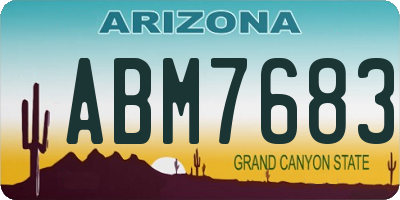 AZ license plate ABM7683