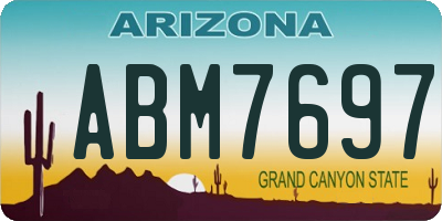 AZ license plate ABM7697