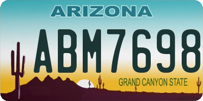 AZ license plate ABM7698