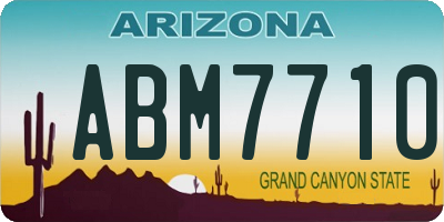 AZ license plate ABM7710