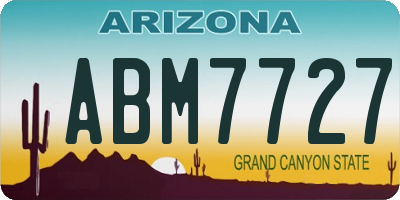 AZ license plate ABM7727