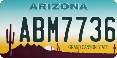 AZ license plate ABM7736