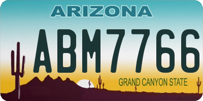 AZ license plate ABM7766