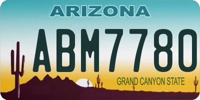 AZ license plate ABM7780
