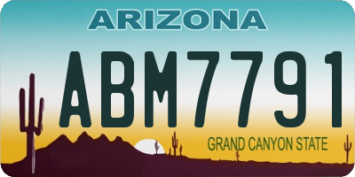 AZ license plate ABM7791
