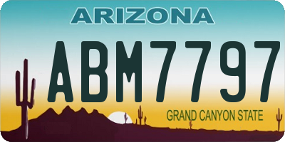 AZ license plate ABM7797