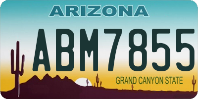 AZ license plate ABM7855
