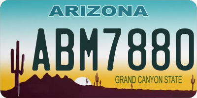 AZ license plate ABM7880