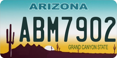 AZ license plate ABM7902