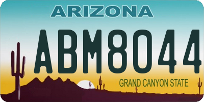 AZ license plate ABM8044