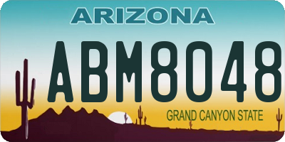AZ license plate ABM8048