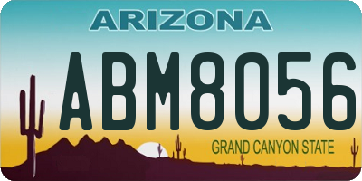 AZ license plate ABM8056