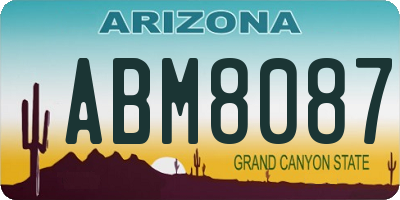 AZ license plate ABM8087