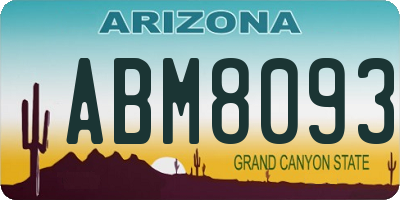 AZ license plate ABM8093