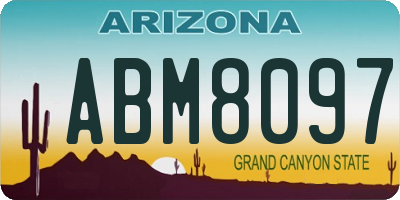 AZ license plate ABM8097