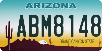 AZ license plate ABM8148