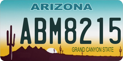 AZ license plate ABM8215