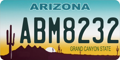 AZ license plate ABM8232