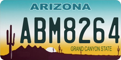 AZ license plate ABM8264