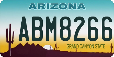 AZ license plate ABM8266