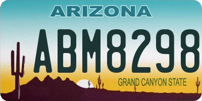 AZ license plate ABM8298